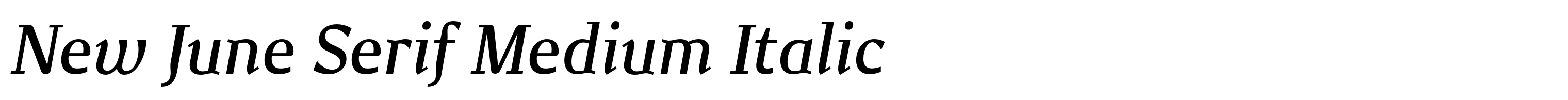 New June Serif Medium Italic